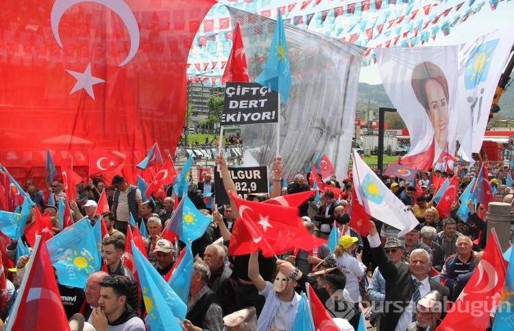 Akşener mitinginden kareler