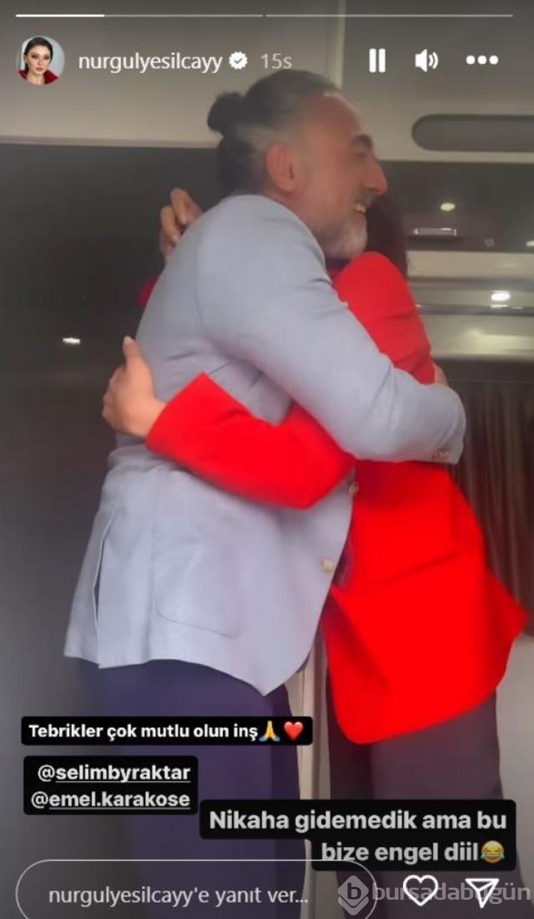 Selim Bayraktar'ın düğününe gidemeyen Nurgül Yeşilçay altınını sette taktı!