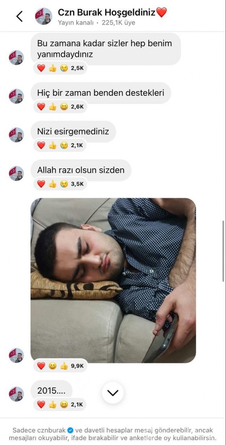 CZN Burak Instagram'da sadece kendinde olan özelliği paylaştı!