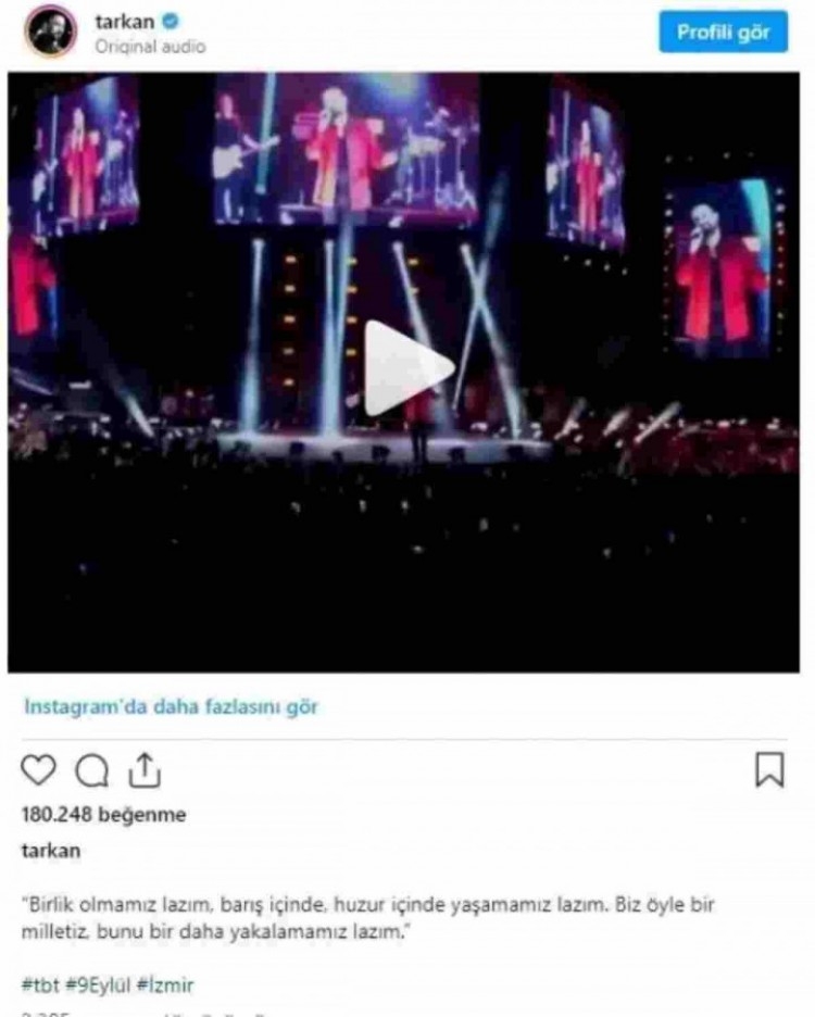 Tarkan'dan dikkat çeken paylaşım