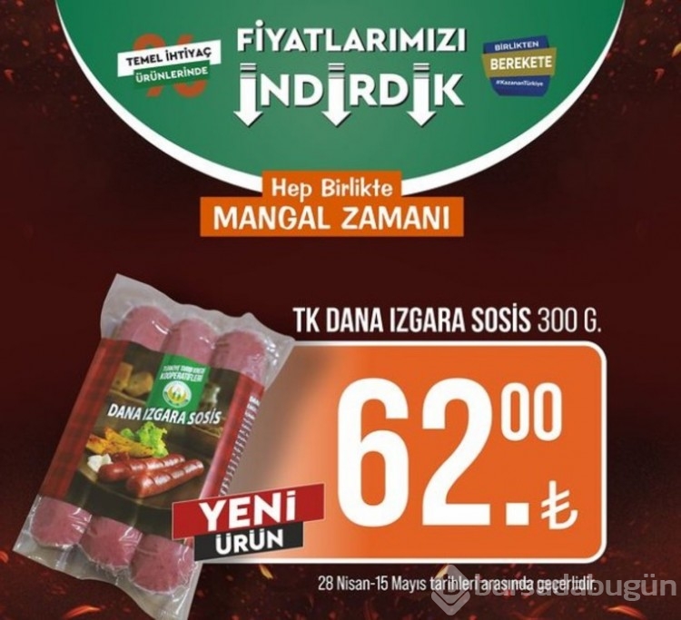 Tarım Kredi Marketleri indirimli ürünler yayında
