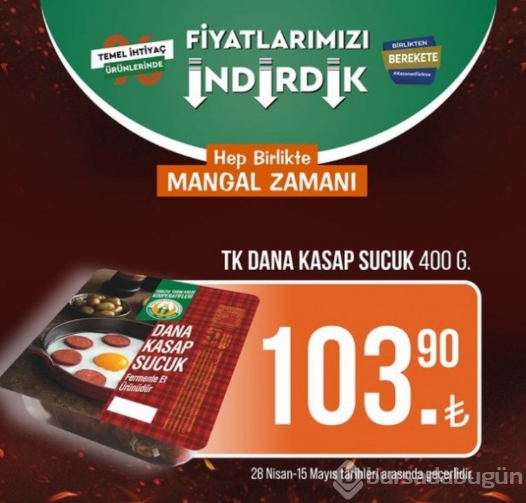 Tarım Kredi Marketleri indirimli ürünler yayında