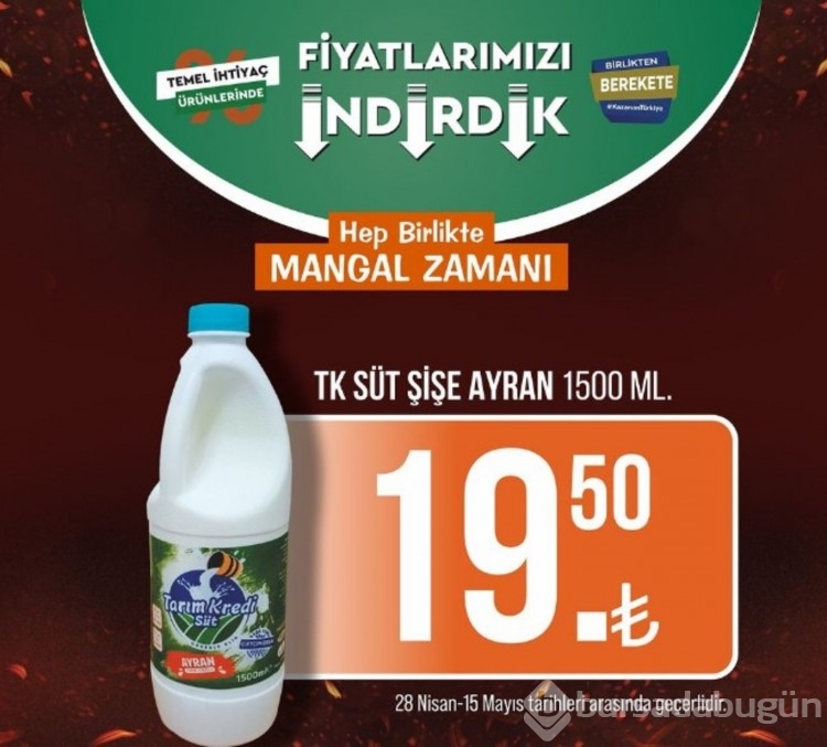 Tarım Kredi Marketleri indirimli ürünler yayında