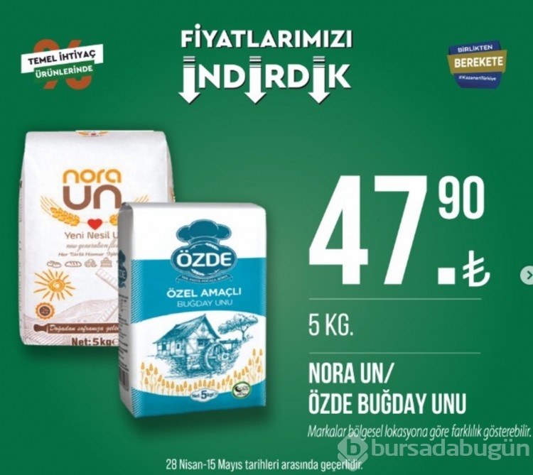 Tarım Kredi Marketleri indirimli ürünler yayında