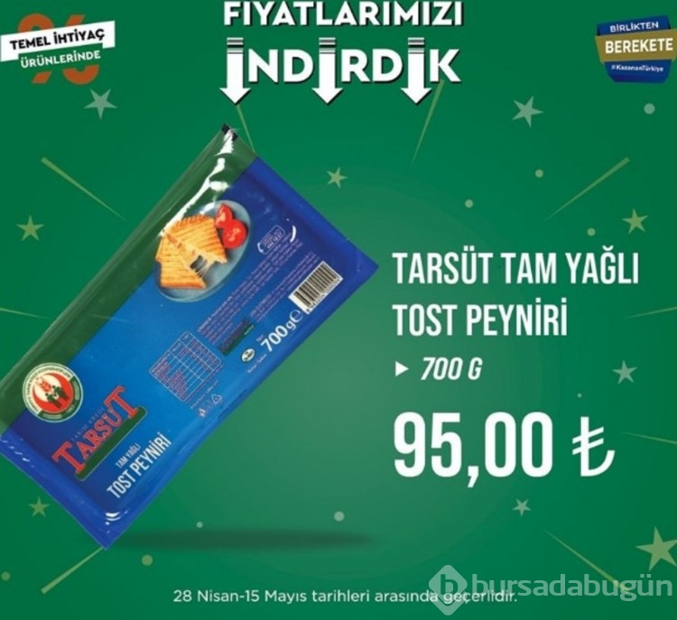 Tarım Kredi Marketleri indirimli ürünler yayında