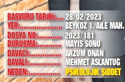 Mehmet Aslantuğ ve Arzum Onan'ın  boşanma davasında dikkat çeken detay