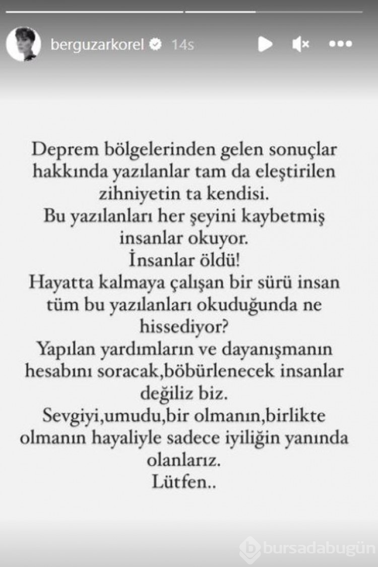 Bergüzar Korel seçim sonrası sitem etti!