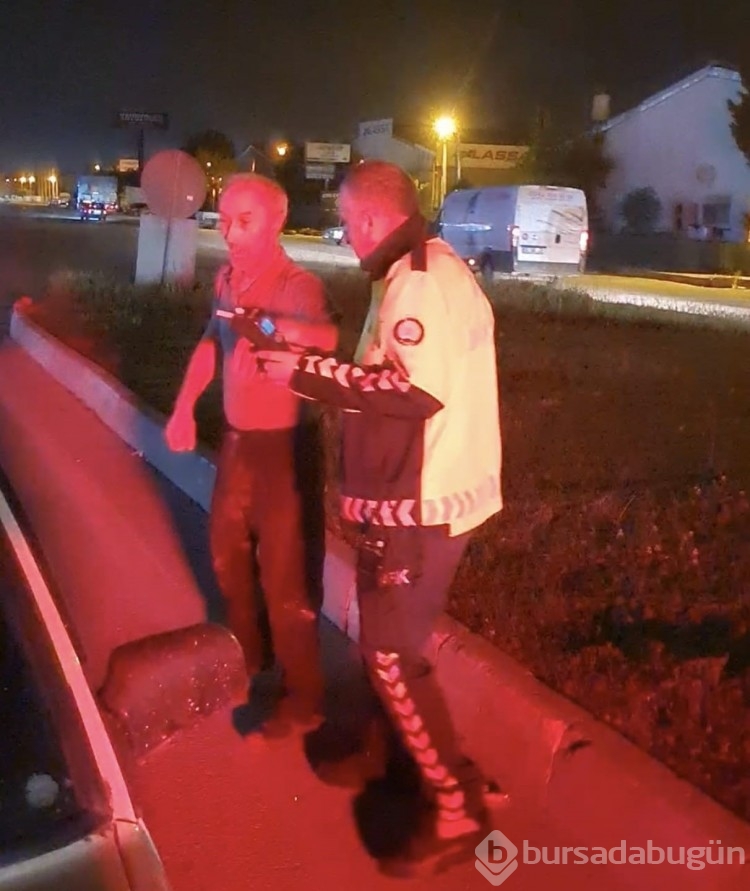 Bursa'da polisin alkollü sürücü ile imtihanı