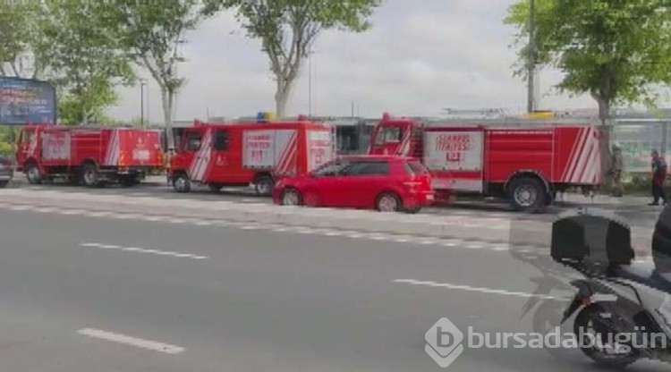 Balat'ta tramvayda yangın çıktı
