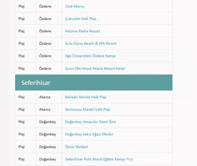 Türkiye'nin mavi bayraklı plajları