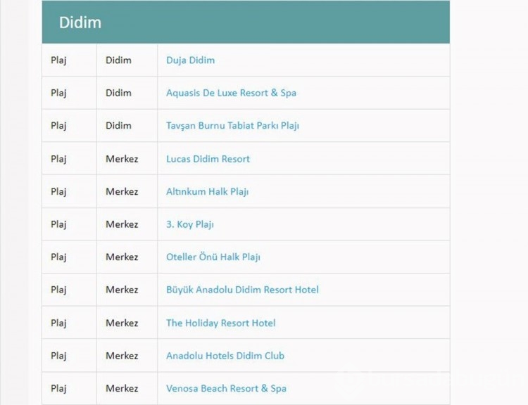 Türkiye'nin mavi bayraklı plajları