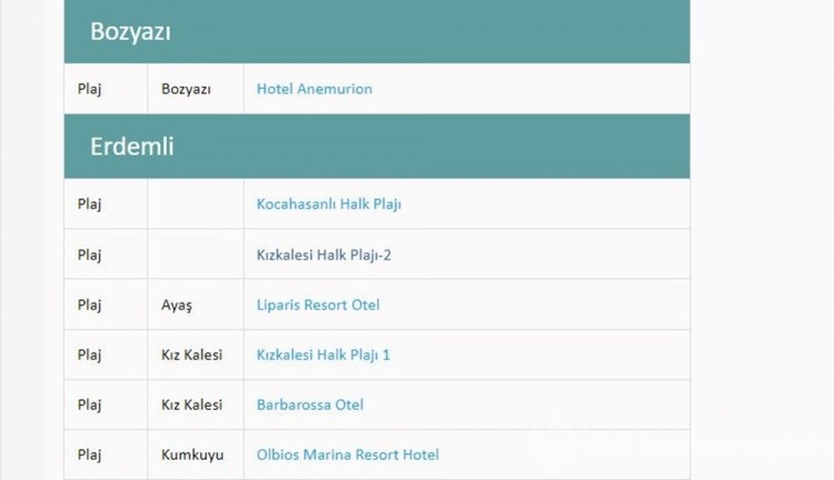 Türkiye'nin mavi bayraklı plajları