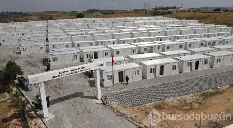 Adana'da kurulan konteyner kentte yaşam başladı