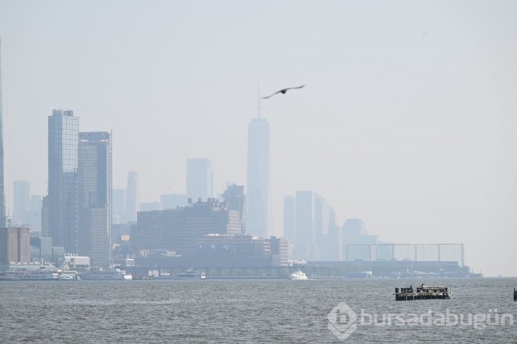 Kanada'daki orman yangını dumanları New York'ta puslu havaya sebep oldu