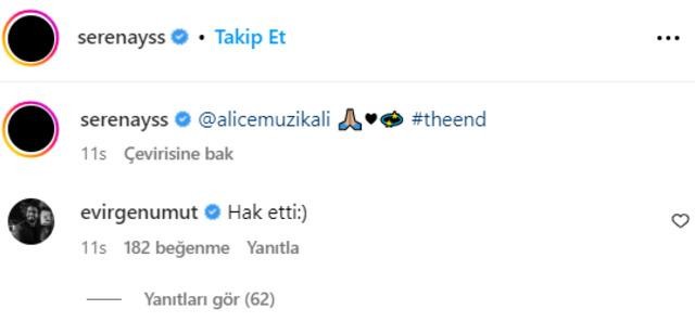 Serenay Sarıkaya'nın pozlarına eski sevgilisi Umut Evirgen kayıtsız kalmadı!