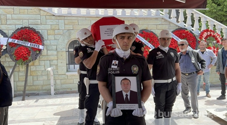 Kalp krizi sebebiyle vefat eden polis memuru son yolcuğuna uğurlandı