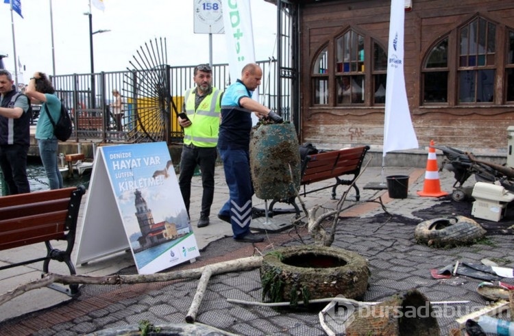 Ortaköy'de dalgıçlardan deniz temizliği! 