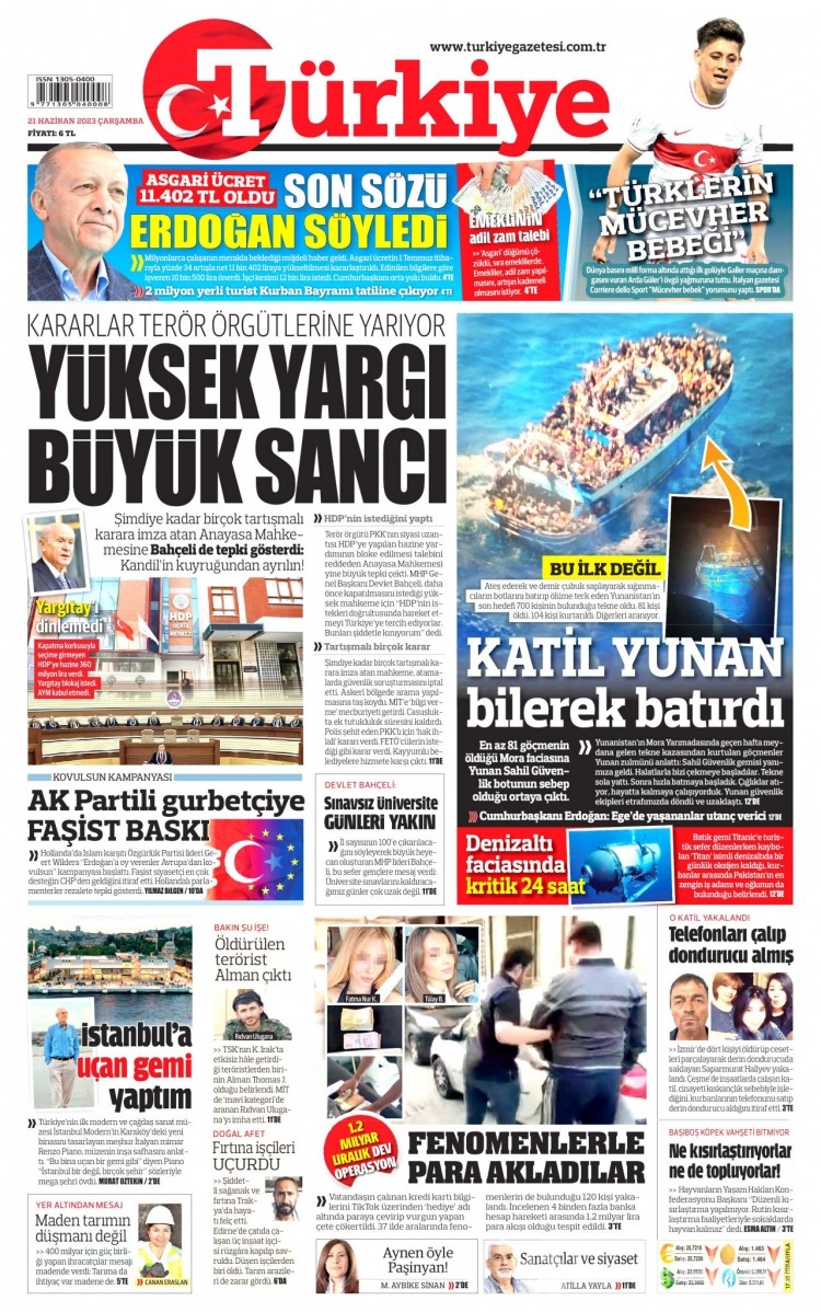 Gazete manşetlerinde yeni asgari ücret 