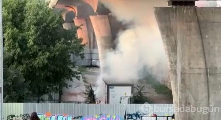 Yangın paniği! Haliç Metro Köprüsü'nde zor anlar