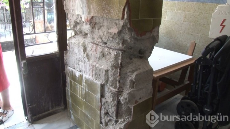 Taşıyıcı kolonlar karot yüzünden zarar gördü