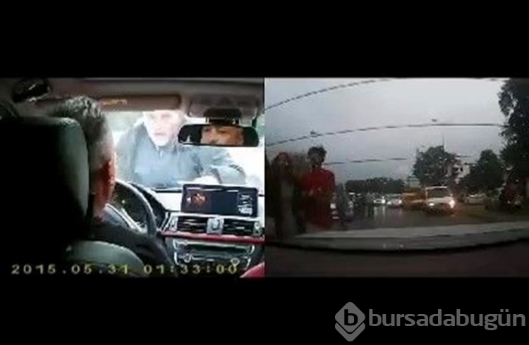 Motokuryeyi kaputunda sürükledi! Kızgın sürücü...