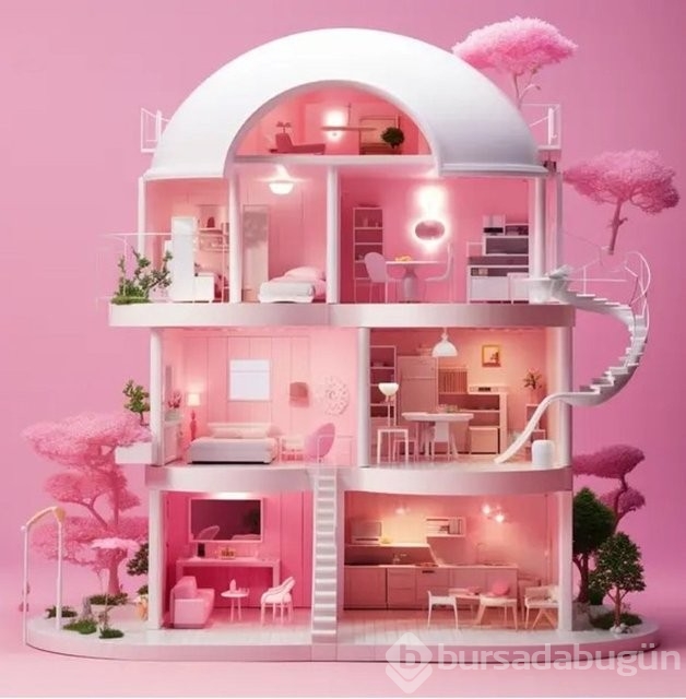 Yapay zek&acirc; ülkelere göre Barbie evleri tasarladı! İşte Türkiye'nin Barbie evi