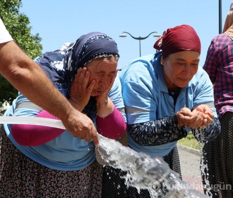 50 derece Adana sıcağında zorlu işbaşı