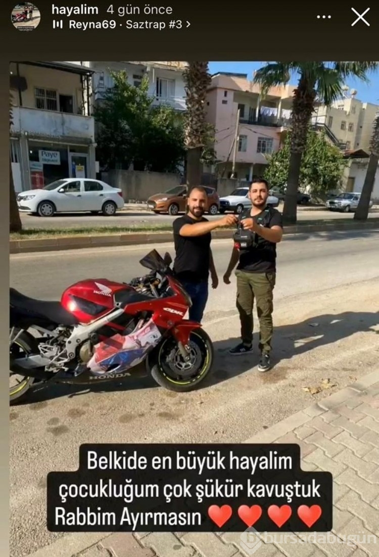 "Hayalim" dediği motosikleti 4 gün önce almıştı
