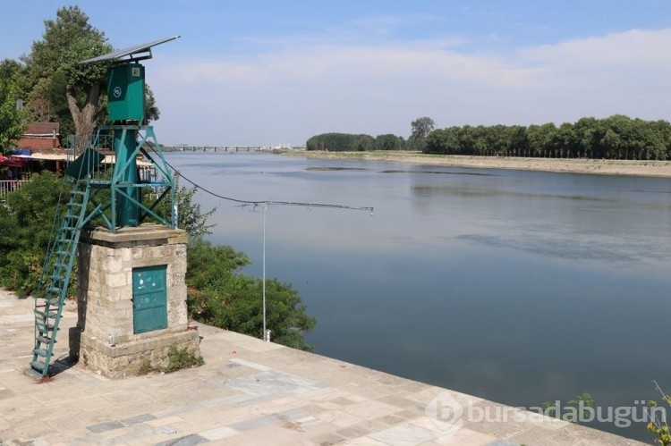 Edirne'deki Meriç ve Tunca nehirlerinin su seviyesi düştü