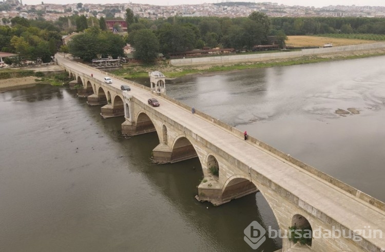 Meriç Nehri'nde su seviyesi düştü