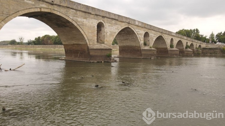 Meriç Nehri'nde su seviyesi düştü