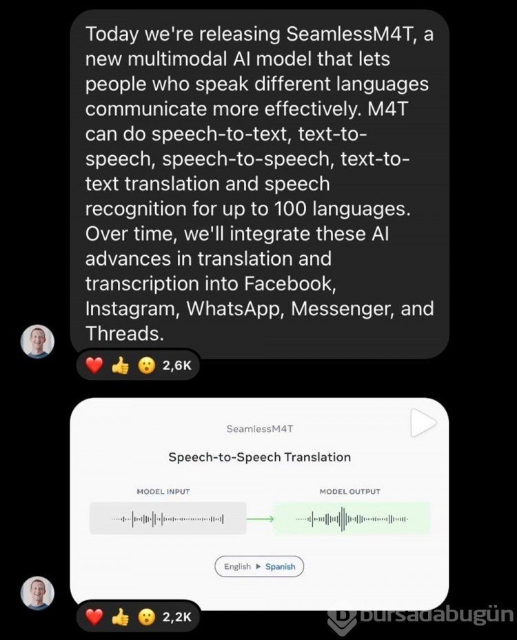 Zuckerberg duyurdu: Seamless M4T ile her dil konuşulacak