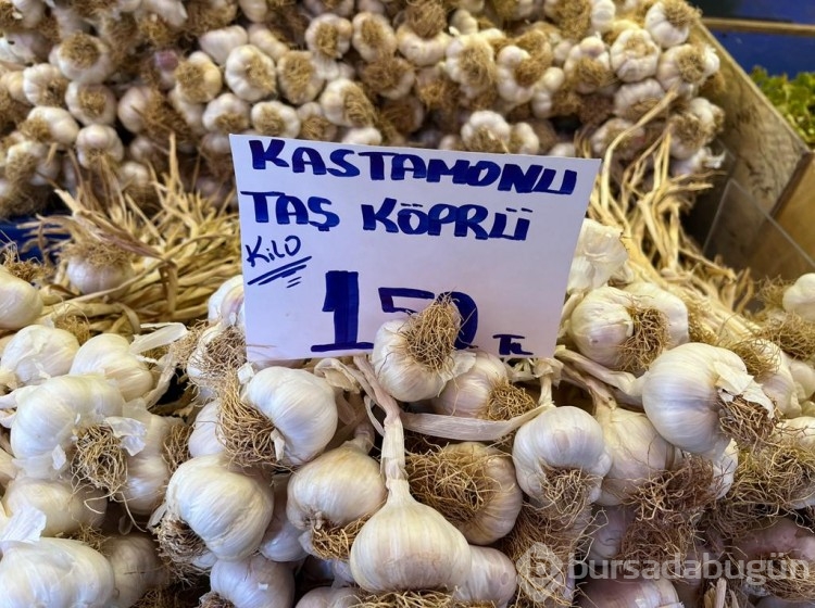 Bursa'da pazar fiyatları her hafta değişiyor! Sarımsağa 50 lira zam...