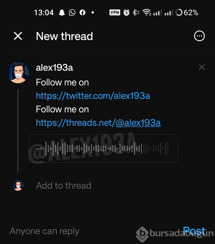 Threads'te sesli gönderi paylaşılabilecek