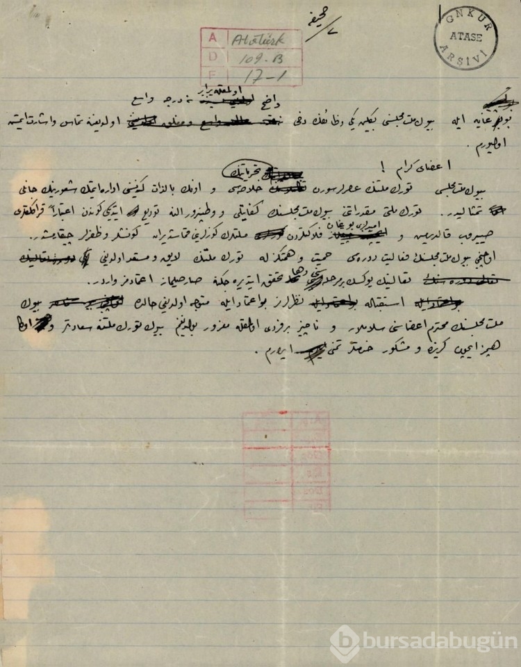 Atatürk'ün el yazısı notları ortaya çıktı