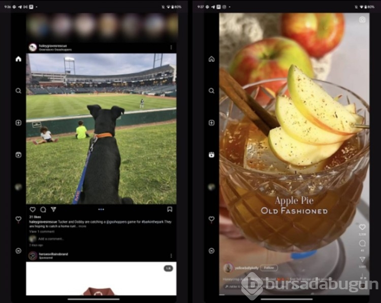Instagram Android tabletler için ara yüzünde değişikliğe gitti