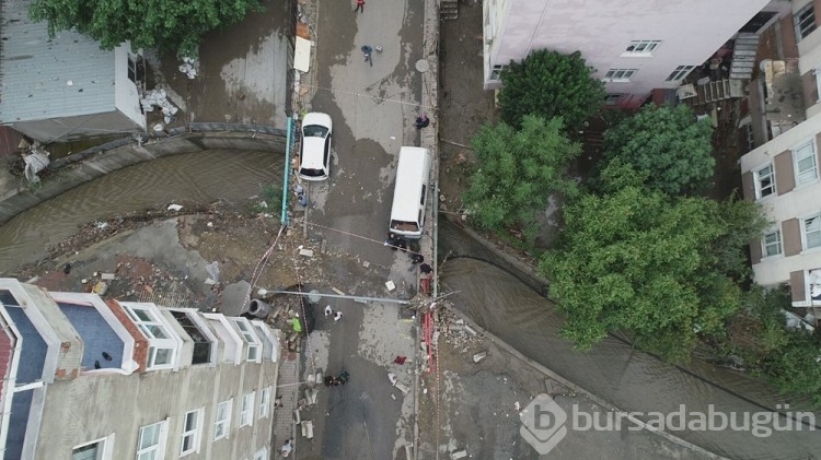İstanbul'daki sel bilançosu böyle görüntülendi