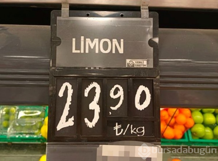 Limon tarlada 3, markette 24 TL