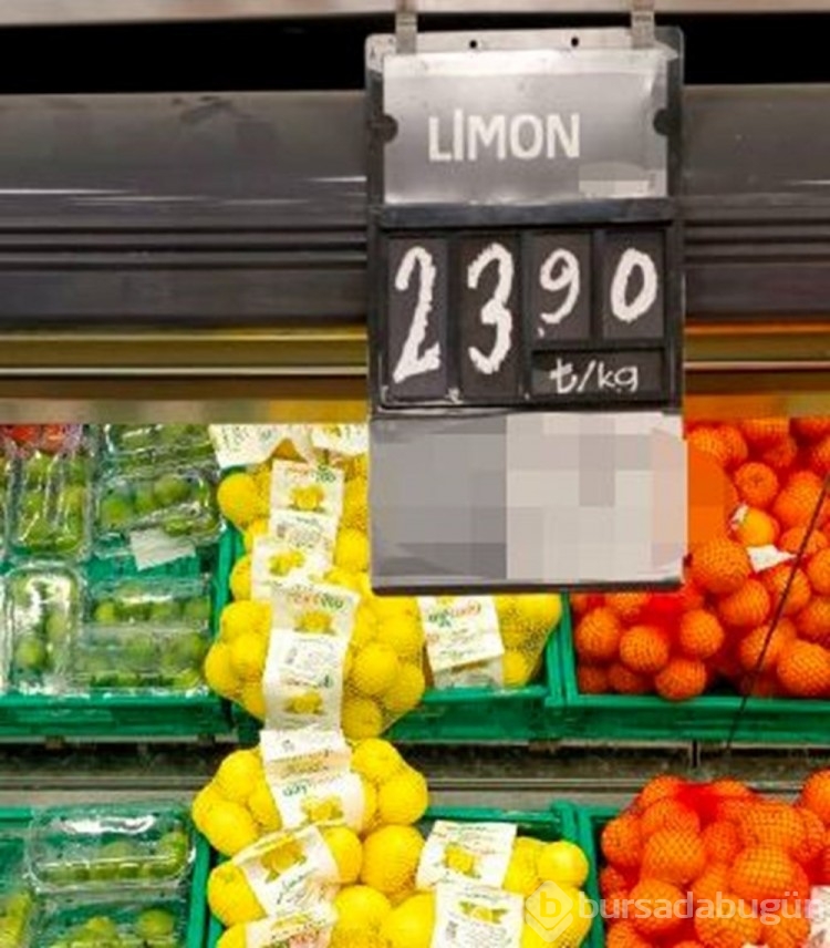Limon tarlada 3, markette 24 TL