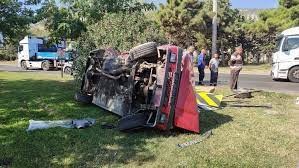 Bursa'da hurdaya dönen araçtan, hafif yaralı kurtuldu