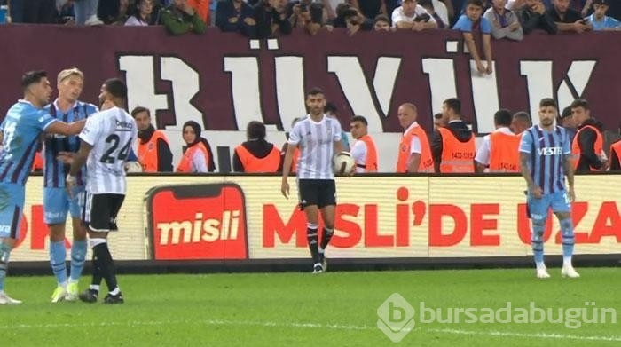 Trabzonspor-Beşiktaş maçında gerginlik! Boğazı kanadı...
