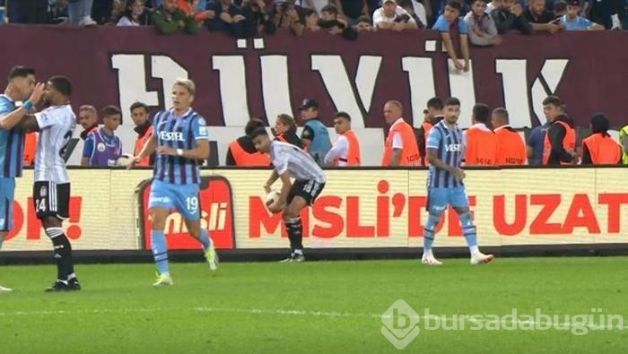 Trabzonspor-Beşiktaş maçında gerginlik! Boğazı kanadı...
