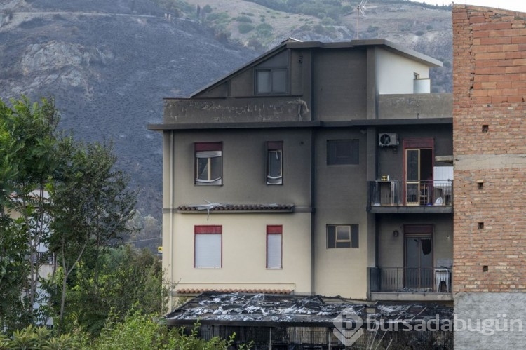 İtalya'nın Sicilya Adası'nda Orman Yangını
