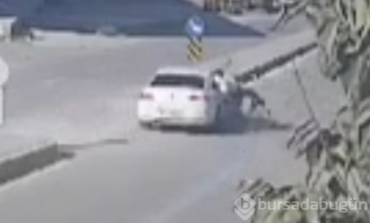 Bursa'da otomobilin çarptığı bisikletli sürücü ağır yaralandı