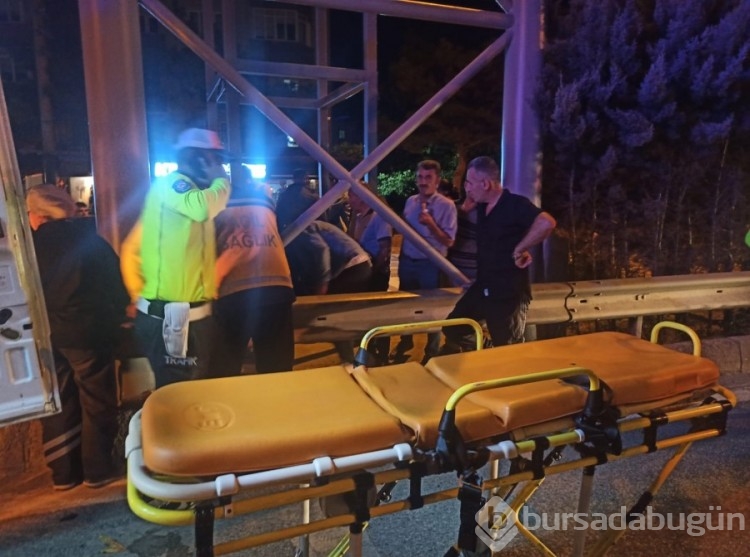 Orhangazi'de ana yol üzerinde motosiklet kazası! Genç sürücü ölümden döndü