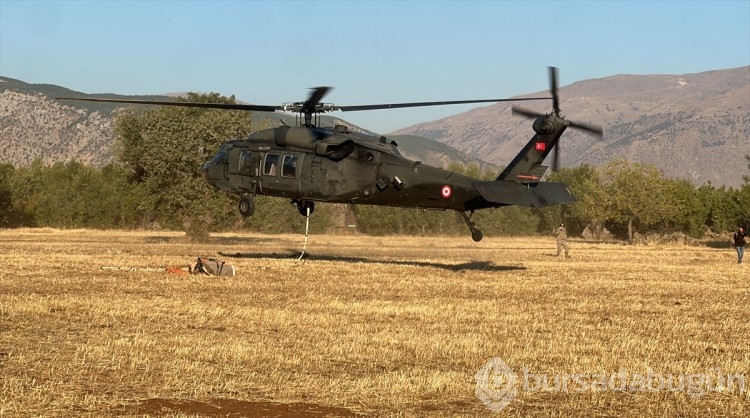 Adıyaman'da keşfedilen tarihi eserler askeri helikopterle taşındı