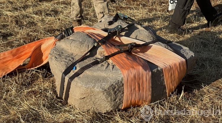 Adıyaman'da keşfedilen tarihi eserler askeri helikopterle taşındı
