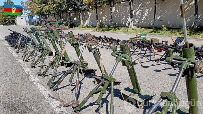 Karabağ'da Ermenilere ait mühimmatlar!
