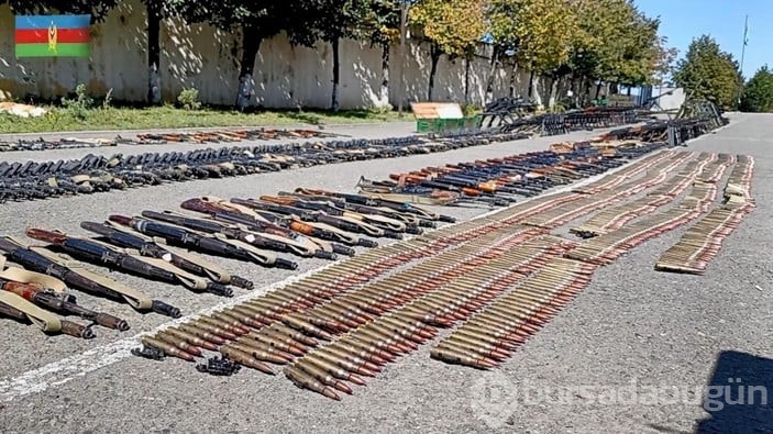 Karabağ'da Ermenilere ait mühimmatlar!