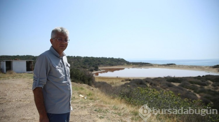 Bilim insanları Çanakkale'deki "Kalpli Göl"de yeni tür mikroorganizmalar keşfetmeye çalışıyor
